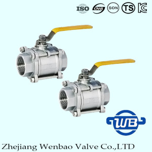 3PC Stainless Steel Female Thread Ball Valve with Lock